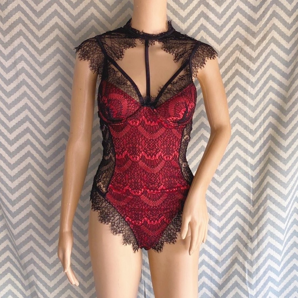 Red & Black Bodysuit